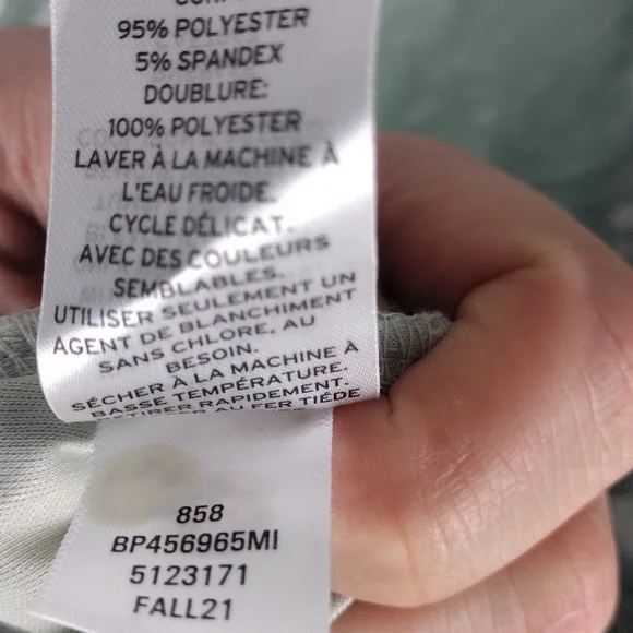 BP Ruched Body Con Long Sleeve Mini Dress Green Medium 8 - 10 NWT - Picture 9 of 11